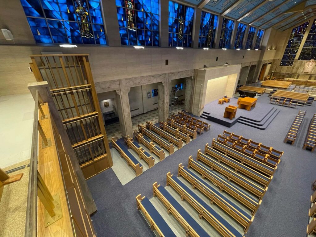 interior design Lourdes College chapel