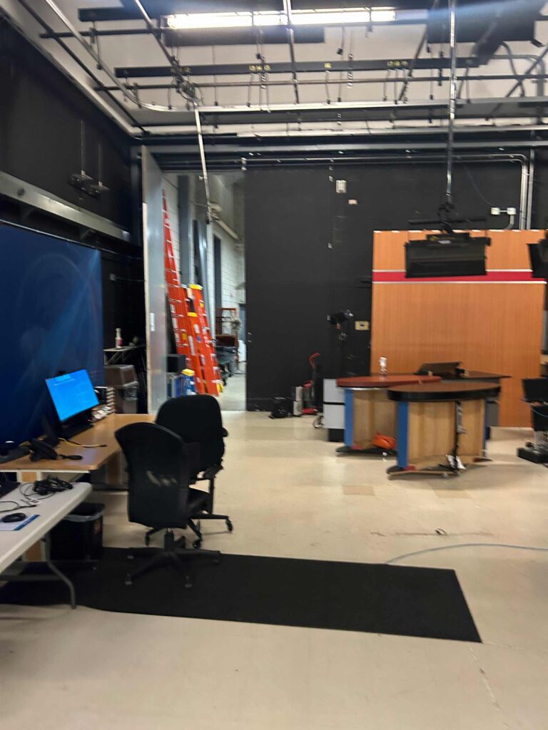 New metal framing WTOL newsroom