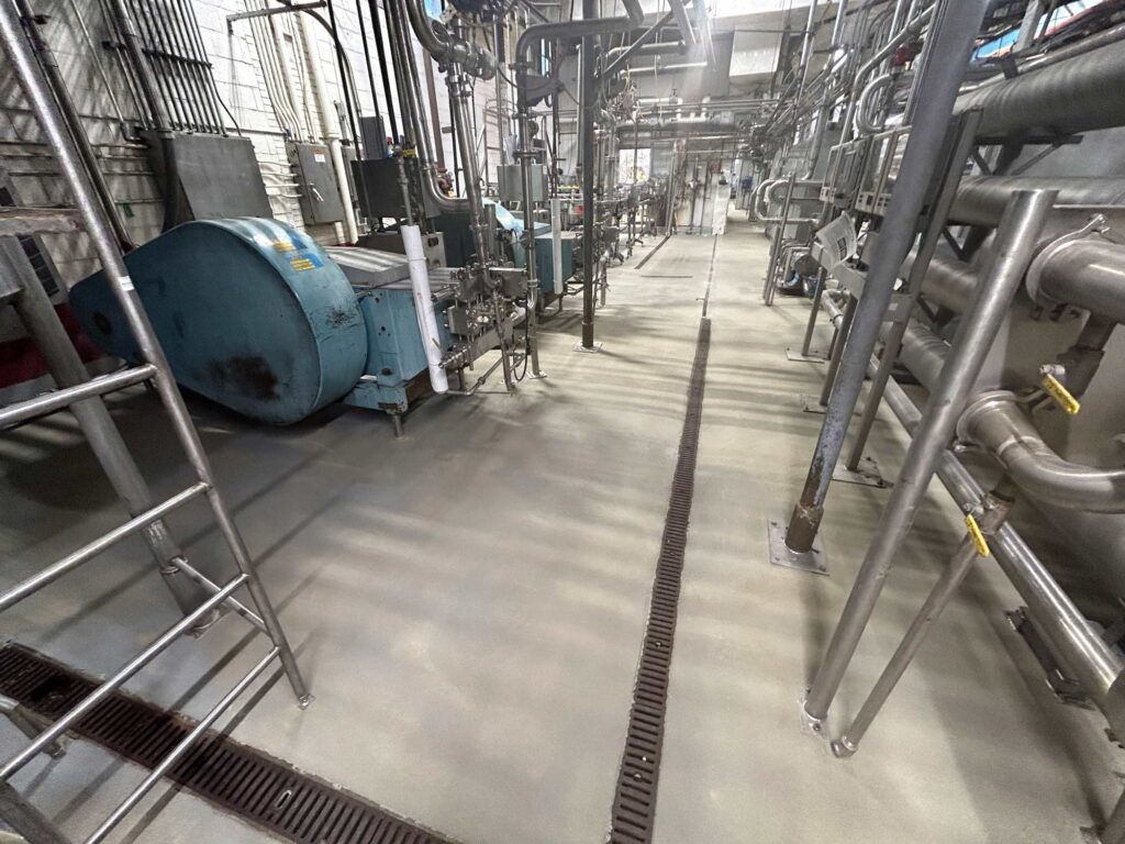 Heinz epoxy flooring inside Fremont facility